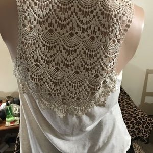 Ladies sleeveless open front cardigan